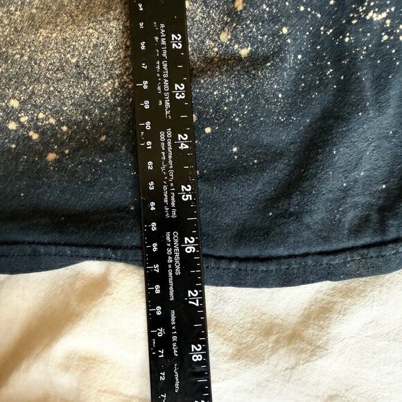 Handmade Thrashed Celestial T-Shirt L/XL Bleach Splattered Distressed Grunge Tee - Picture 6 of 7